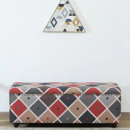mudramark from pepperfry Amravan Fabric Linen Trunk In Multi-Colour image 1