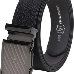 provogue Men Formal Black Genuine Leather Belt-picture-17