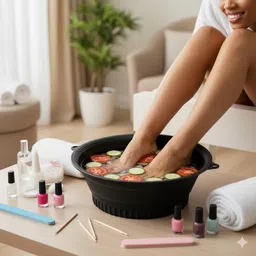 hm evotek Silicone Massage Bowl Silicone Ice Facial Bowl – Foldable, Portable, Built-in Tray for Spa Therapy-picture-42