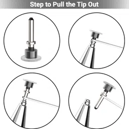 ELV Stylus for Touchscreen Devices Fine Point 2nd Gen Stylus Pen, Compatible for Android, Samsung Tablet, All Mobile Phones, Tablet PC (BLACK) Stylus image 3