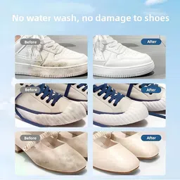 zetazio White Shoe Cleaner Cream 260gm with Sponge Instant Shoe Whitener Canvas, Leather, Sports, Canvas Shoe Cleaner image 3