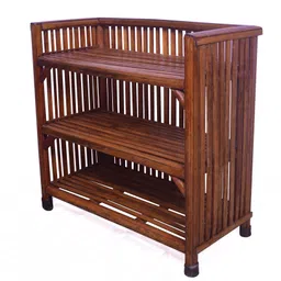 evra Wood, Bamboo,Cane Book shelf chappal stand,Bookshelf for office,multipurpose use Bamboo Semi-Open Book Shelf-picture-11