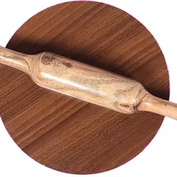 kana craft Chakla Belan Roti Maker (9 Inch) Wooden Pure Chakla Belan Combo for Kitchen. Rolling Pin & Board-picture-13