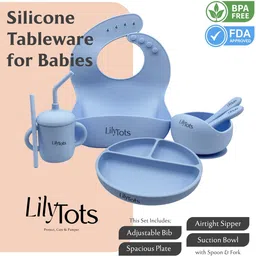 lillytots Silicone Tableware Meal Set for Baby Self Feeding Non Toxic BPA free Food-grade- Silicone-picture-19