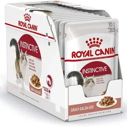 royal canin Instinctive Adult Gravy Wet Cat Food (85g x 12 Pouches) 1.02 kg Wet Adult Cat Food image 2