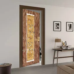 cratve design 78 inch Door Sticker For door /almirah/frdige/table/wall/office door,home size 30x78 Self Adhesive Sticker image 3