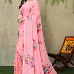 yashika Floral Print Daily Wear Georgette Saree image 2