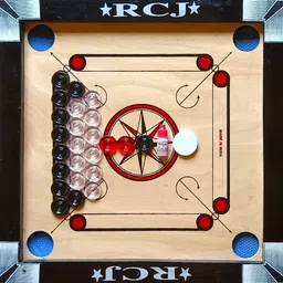 rcj CARROM BOARD 20X20 INCH , CARROM COIN , POWDER & STRICKER 50 cm Carrom Board-picture-22