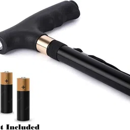 idona creation Aluminum Imported Walking Sticks with Torch/Led Light for Men & Women Walking Stick image 3