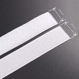 connecticut Hook & Loop Tape | (5M*25mm Hook & Loop Tape, white Color)| No Glue in Back side, Non-Adhesive Sticky Back ,Fabric Fastener Interlocking Tape for Sewing Crafts, DIY, Clothes, Shoes etc. Sew-on Velcro Sew-on Velcro (white) Iron-on Velcro image 2