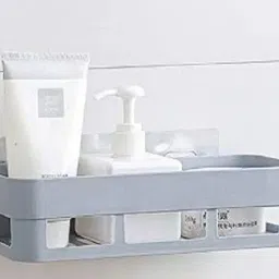 shrey Self Adhesive Wall Hanging BATHROOM floating Shelf (pack of 2) 1.193 Plastic Wall Shelf image 2