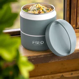 nhb boutique Quick Carry Insulated Lunch Box/Tiffin for Office, School & Travel 2 Containers Lunch Box image 2