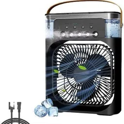 Radhe Air Conditioners Small AC Quiet Personal Air Cooler Powered Mini AIR_22 Neck Fan Bladeless Usb Cooler 118 USB Fan image 2