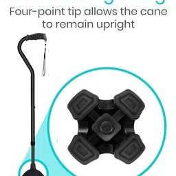 iwalk Cane Tip - Quad Replacement Pad for Walking Canes/Sticks/Elbow Crutches. Leg Support Crutch Pad image 2