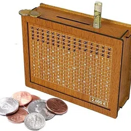 jsg Elegant Wooden Money Box for Smart Saving Coin Bank-picture-10
