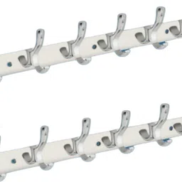 cossimo S-Hook Hanger Stainless Steel 6 Pin Cloth Hanger Wall Mounted (Set of 2) Door Hanger image 1