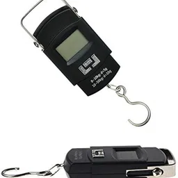 PENADIA Portable Electronic Scale Digital LCD Pocket Weighing Hanging Scale For Home, Office & Travel Luggage Weighing Scale (Black) Weighing Scale image 2