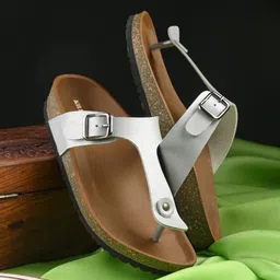 killer Women Stylish Dual Strap Buckle Design Flats Sandal image 1