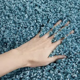 shag weaving Light Blue Polyester Carpet image 4