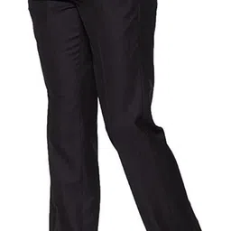 elanhood Men Regular Fit Black Cotton Blend Trousers-picture-23