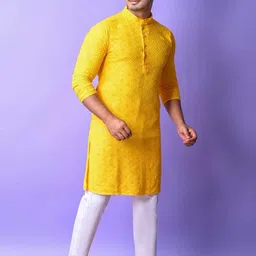 r m dresses Men Pure Cotton Kurta Pyjama Set image 4