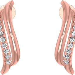 avsar Rose Gold 14kt Cubic Zirconia Stud Earring-picture-12
