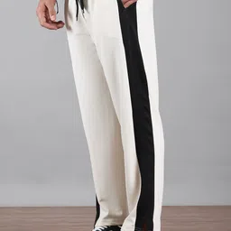 mack jonney Men Colorblock White Track Pants image 3