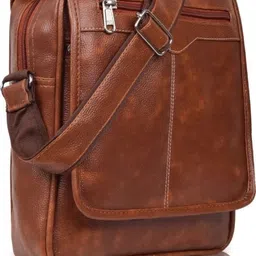 stylike Tan Men Sling Bag Link image 1