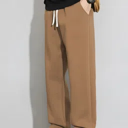 jexputi Men Solid Brown Track Pants-picture-21