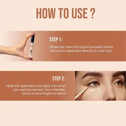 glam21 Ultra HD Liquid for HD Finish | Non-sticky & Long Lasting Matte Finish Concealer image 5