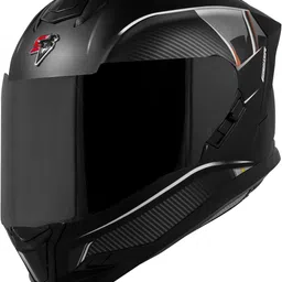 steelbird SBH-57 Carbon Fighter ISI and DOT Certified Full Face Helmet for Men and Women Motorbike Helmet image 1