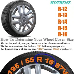 hotrenz CAR WHEEL CAP/ WHEEL COVER BREZZA DEGINE "SILVER" 16 INCH Wheel Cover For Maruti Vitara Brezza LDi, Vitara Brezza LXI Petrol image 5