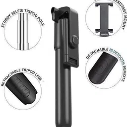 Naridream Bluetooth Selfie Stick with Wireless Remote And Extended Tripod Stand Bluetooth Selfie Stick image 2