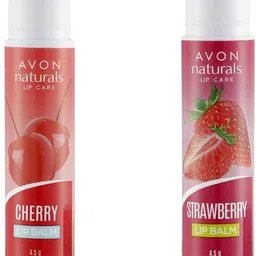 avon Naturals Strawberry & Cherry Lip Balm Combo Pack (4.5g each) Strawberry, Cherry image 2