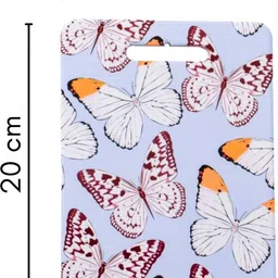 nestasia Multicolor Handcrafted Gardenia Butterfly Cork Base Ceramic Trivet image 2