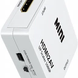 TERABYTE Mini HDMI TO AV Converter UP Scaler Full HD 720/1080p Video Converter Media Streaming Device-image-3