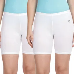 envie Pack of 2 Solid Women White Cycling Shorts-picture-22