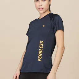 dollar Pack of 2 Microfiber Anti Bacterial Sports Women Solid Crew Neck Polyester Multicolor T-Shirt image 2