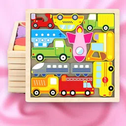 vhd Wooden Vehicle Puzzle Board for Kids – Educational Transport Toy TR112-picture-31