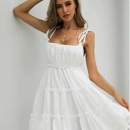 ruhiifashion Women Fit and Flare White Mini/Short Dress-picture-16