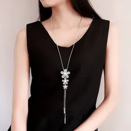 shining diva Stylish Pendants Crystal Crystal Necklace image 3