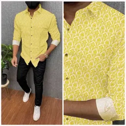 dishank creation Men Regular Fit Printed Spread Collar Casual Shirt image 3