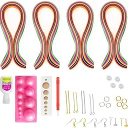 10 Piece Quilling Jewellery Making Kit with 400 Papers-image-70