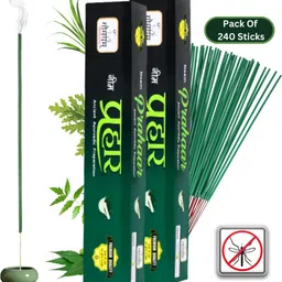 gaumayam Neem Agarbatti Prahar 120 Premium Mosquito Repellent Agarbatti Natural Neem, Citronella, Lemon grass-picture-19