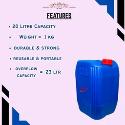 rktilemould Plastic Jerry Can (20 Litre) Plastic Can for Water & Chemical Storage Leak-Proof 20 L Drum image 3