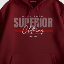 lynx club Men Full Sleeve Printed Hooded Sweatshirt image 3