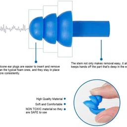 scheibe 12 Pair Reusable Soft Silicone Ear Plugs Ear Plug image 2