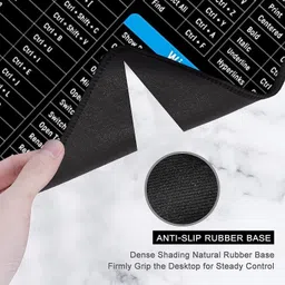 ABlue Clipper Anti-Slip Keyboard Pad (Office Excel Software Shortcuts Key | Large Rubber Base) Mousepad image 3
