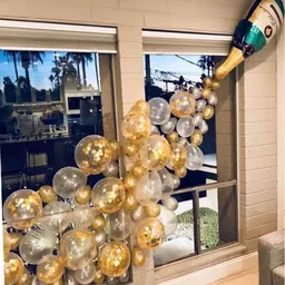 habeeb Solid "Champagn bottle balloon garland (88pcs)" Balloon image 2