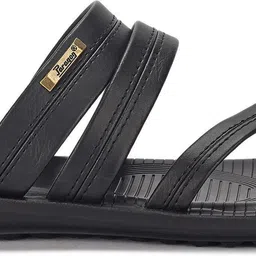 paragon Men PUK2224G Men's Slip-on Black Sandals for Men | Comfortable Sole(Black ,6) Sandal image 5